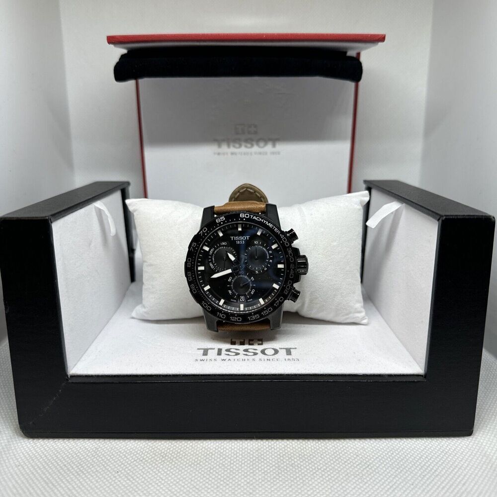 Tissot Supersport Men's Brown Leather Strap Analog Swiss Quartz Watch YAY122